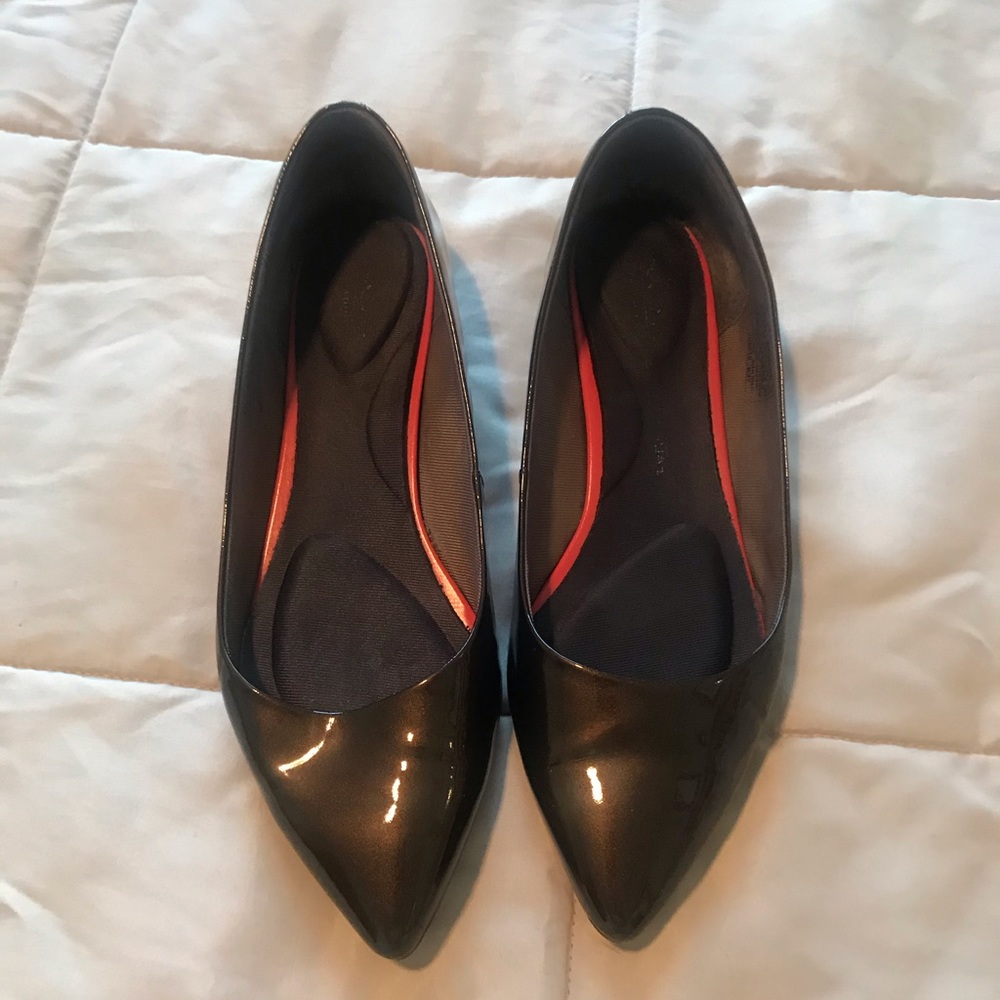 Rockport Flats Bronze/Brown with gold on heels